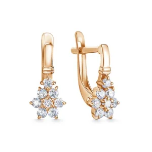 Серьги 7 Карат золото П2218-10799К14 (7 Карат, Беларусь)