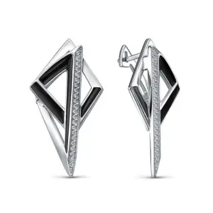 Серьги  серебро с1207347 (DELTA, Россия)