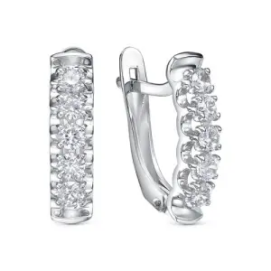 Серьги  серебро с1207453 (DELTA, Россия)