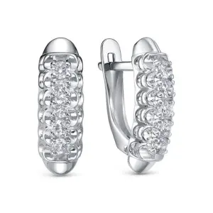 Серьги  серебро с1207455 (DELTA, Россия)