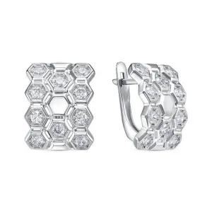 Серьги  серебро с1207485 (DELTA, Россия)