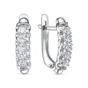 Серьги  серебро с1207523 (DELTA, Россия)