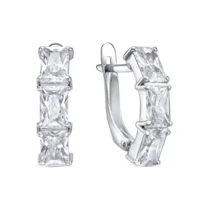 Серьги  серебро с1207529 (DELTA, Россия)