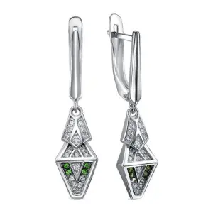 Серьги  серебро с1207583 (DELTA, Россия)