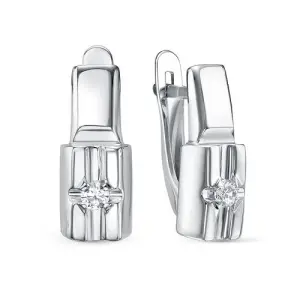 Серьги  серебро с1207592 (DELTA, Россия)