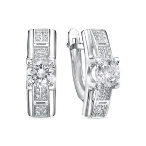 Серьги  серебро с1207686 (DELTA, Россия)