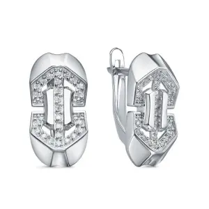 Серьги  серебро с1207857 (DELTA, Россия)