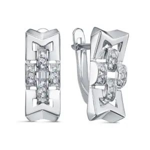 Серьги  серебро с1207871 (DELTA, Россия)