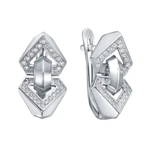 Серьги  серебро с1207872 (DELTA, Россия)