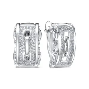 Серьги  серебро с1207957 (DELTA, Россия)