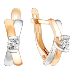 Серьги ZOLOTYE UZORY золото 02-7607 (ZOLOTYE UZORY, Россия)
