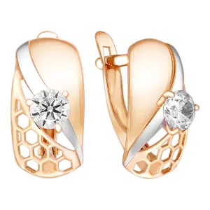 Серьги ZOLOTYE UZORY золото 02-7642 (ZOLOTYE UZORY, Россия)