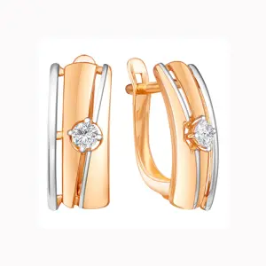 Серьги ZOLOTYE UZORY золото 02-8228 (ZOLOTYE UZORY, Россия)