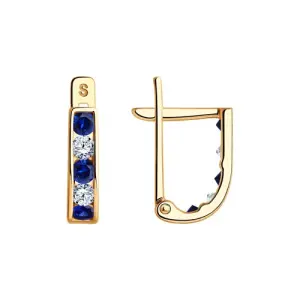 Серьги  золото 021865-4 (Sokolov и Diamant, Россия)