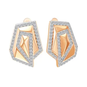Серьги ZOLOTYE UZORY золото 04-52-0909-00 (ZOLOTYE UZORY, Россия)