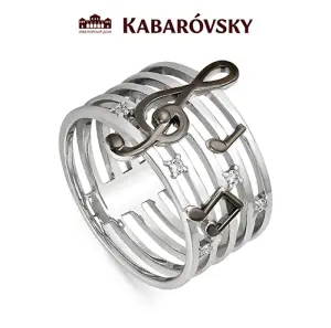 Кольцо KABAROVSKY серебро 1-024-8189 (KABAROVSKY, Россия)