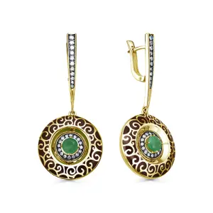 Серьги  золото 12-21966-1225 (KABAROVSKY, Россия)