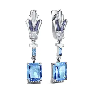 Серьги  серебро 12-829-12707 (KABAROVSKY, Россия)