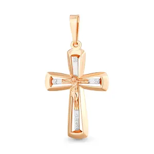 Крест Aquamarine золото 12097.1 (Aquamarine, Россия)