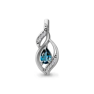 Подвеска Aquamarine серебро 2426108А.5 (Aquamarine, Россия)