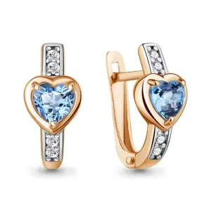 Серьги Aquamarine золото 40051305А.1 (Aquamarine, Россия)