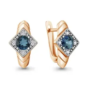 Серьги Aquamarine золото 40058408.1 (Aquamarine, Россия)