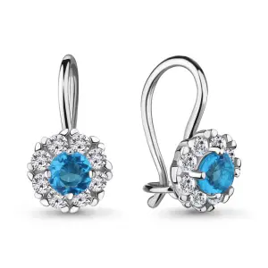 Серьги Aquamarine серебро 40965Б.5 (Aquamarine, Россия)