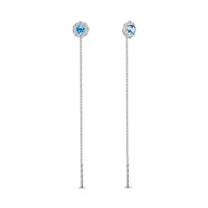Серьги Aquamarine серебро 41024Б.5 (Aquamarine, Россия)
