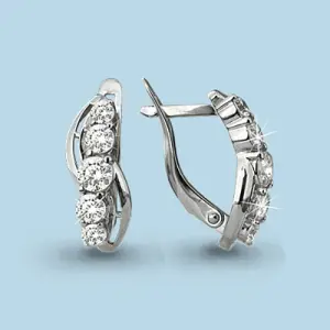 Серьги Aquamarine серебро 416921А.5 (Aquamarine, Россия)