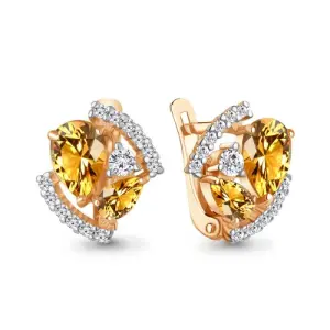 Серьги Aquamarine золото 4320806А.1 (Aquamarine, Россия)
