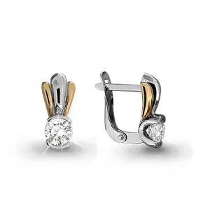 Серьги Aquamarine золото 43604 (Aquamarine, Россия)