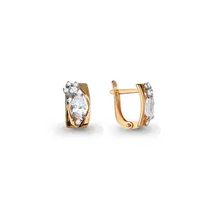 Серьги Aquamarine золото 43903 (Aquamarine, Россия)