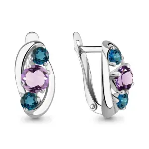 Серьги Aquamarine серебро 4403132.5 (Aquamarine, Россия)