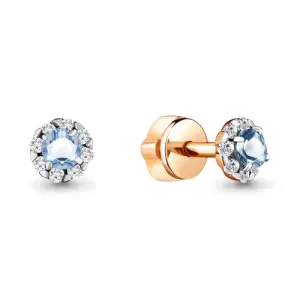 Серьги Aquamarine золото 4407505А.1 (Aquamarine, Россия)