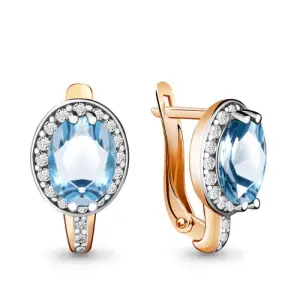 Серьги Aquamarine золото 4413705А.1 (Aquamarine, Россия)
