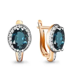 Серьги Aquamarine золото 4413708А.1 (Aquamarine, Россия)