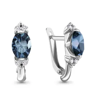 Серьги Aquamarine серебро 4414108А.5 (Aquamarine, Россия)