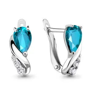 Серьги Aquamarine серебро 4453905А.5 (Aquamarine, Россия)