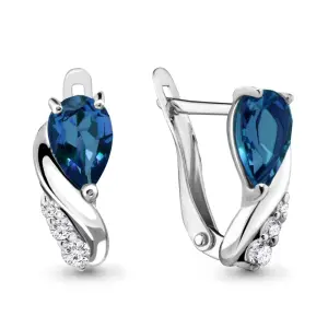 Серьги Aquamarine серебро 4453908А.5 (Aquamarine, Россия)