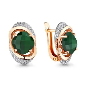 Серьги Aquamarine золото 4459609А.1 (Aquamarine, Россия)