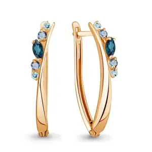 Серьги Aquamarine золото 4466266.1 (Aquamarine, Россия)