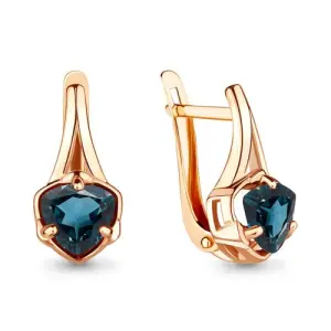 Серьги Aquamarine золото 4468308.1 (Aquamarine, Россия)