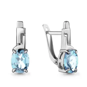 Серьги Aquamarine серебро 4469402.5 (Aquamarine, Россия)