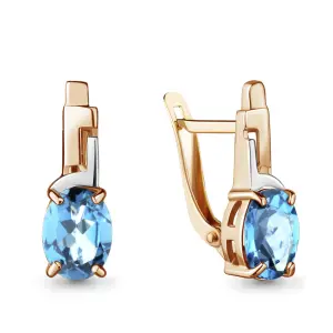 Серьги Aquamarine серебро 4469405.6 (Aquamarine, Россия)