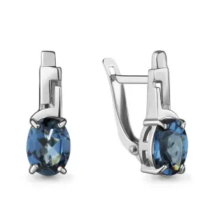 Серьги Aquamarine серебро 4469408.5 (Aquamarine, Россия)