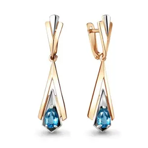 Серьги Aquamarine золото 4471905.1 (Aquamarine, Россия)