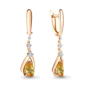 Серьги Aquamarine золото 4472206А.1 (Aquamarine, Россия)