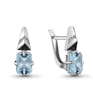 Серьги Aquamarine серебро 4474902Ч.5 (Aquamarine, Россия)