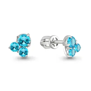 Серьги Aquamarine серебро 4480205.5 (Aquamarine, Россия)