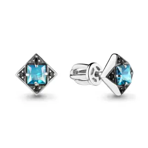 Серьги Aquamarine серебро 4486505Ч.5 (Aquamarine, Россия)